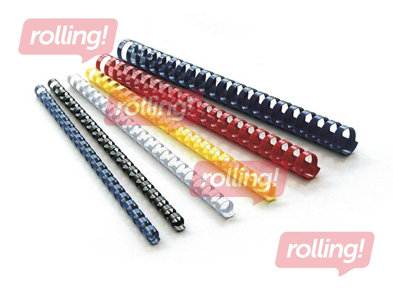 Plastmasas spirāles Argo, 8 mm, 100 gab., melnas