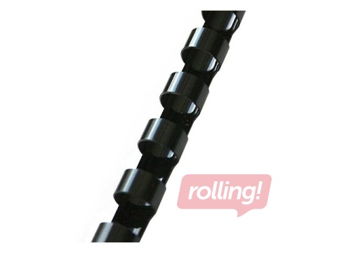 Plastmasas spirāles Argo, 14 mm, 100 gab., melnas