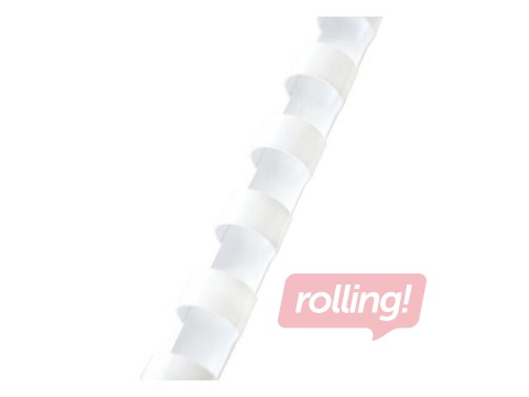 Plastmasas spirāles Argo, 16 mm, 100 gab., baltas