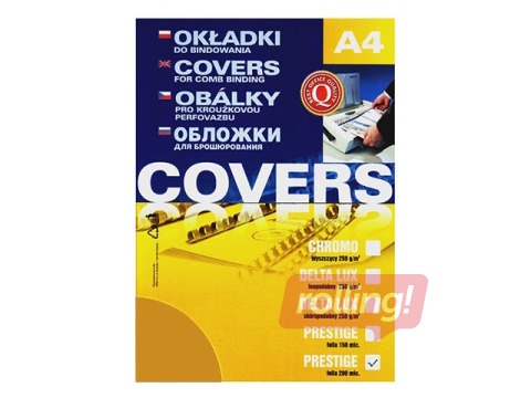 Обложка для переплёта верхняя Argo, 0.2 мм, 100 шт., прозрачная, жёлтая