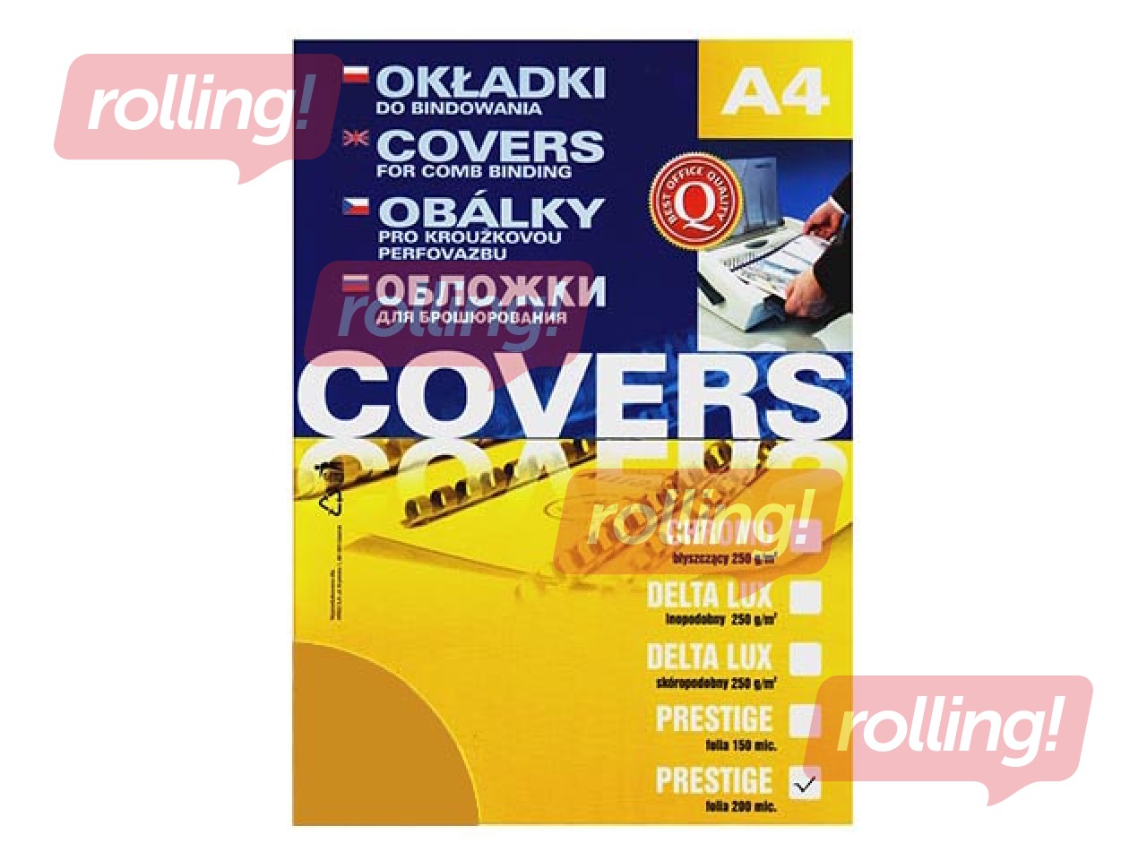 Обложка для переплёта верхняя Argo, 0.2 мм, 100 шт., прозрачная, жёлтая