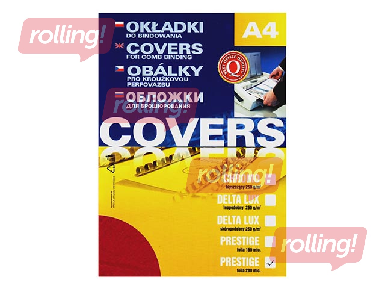 Обложка для переплёта верхняя Argo, 0.2 мм, 100 шт., прозрачная, красная