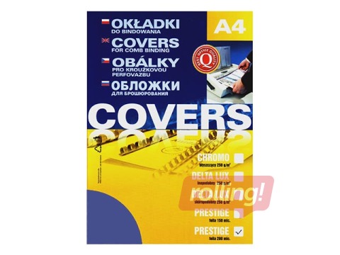 Обложка для переплёта верхняя Argo, 0.2 мм, 100 шт., прозрачная, синяя