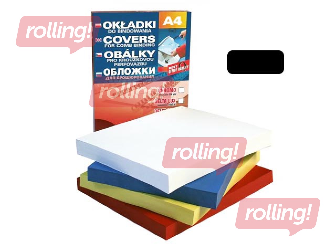 Köitekartong Delta, 250g/m2, 100 tk., must