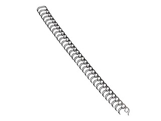 Köitespiraalid metallist Fellowes, 8 mm, 100 tk., must