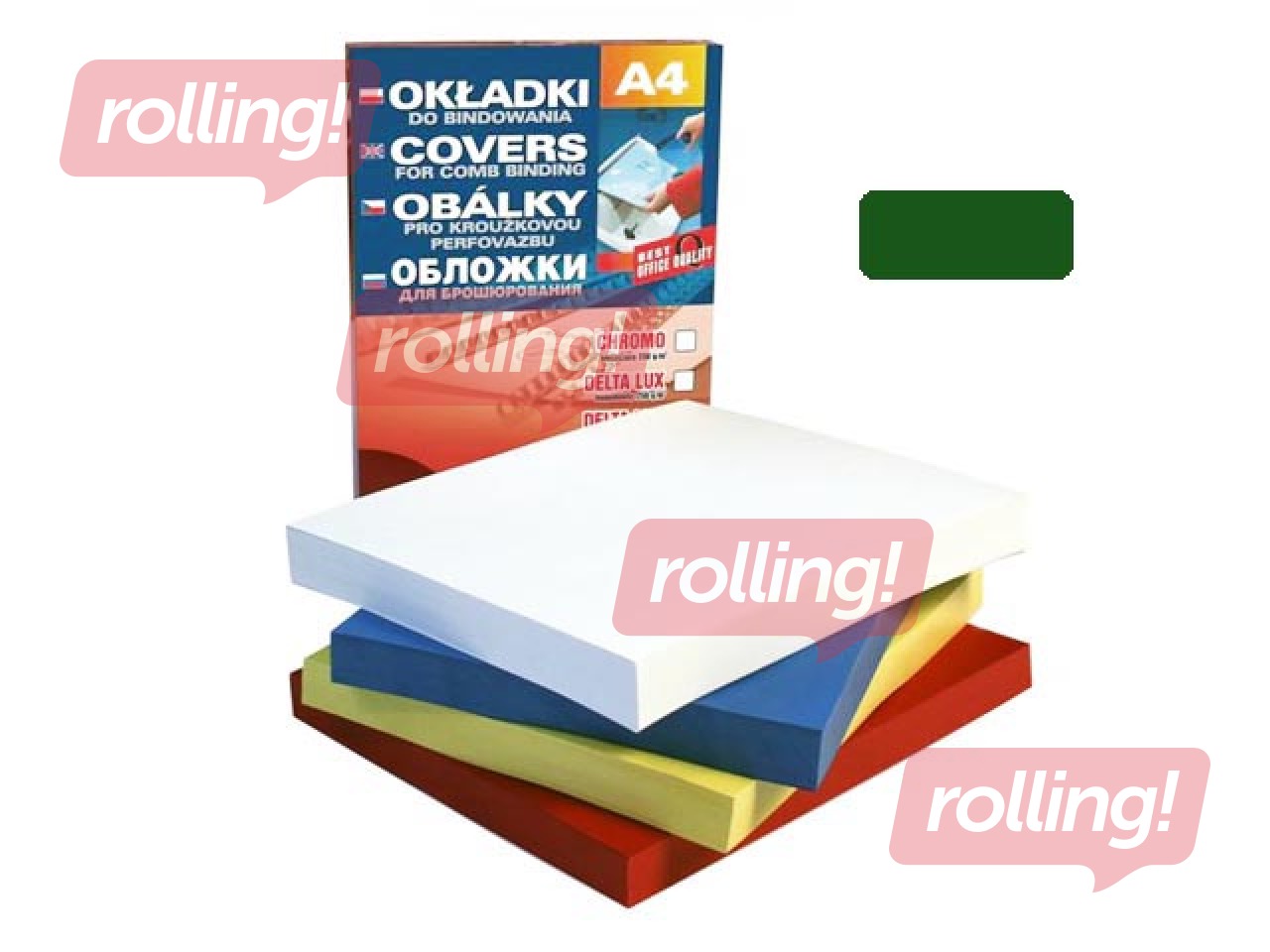 Köitekartong Delta, 100 tk., roheline