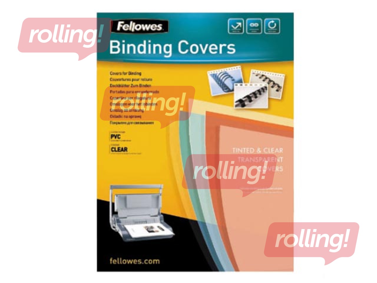Binding covers Fellowes, A4,150 mic.,100 pcs., transparent
