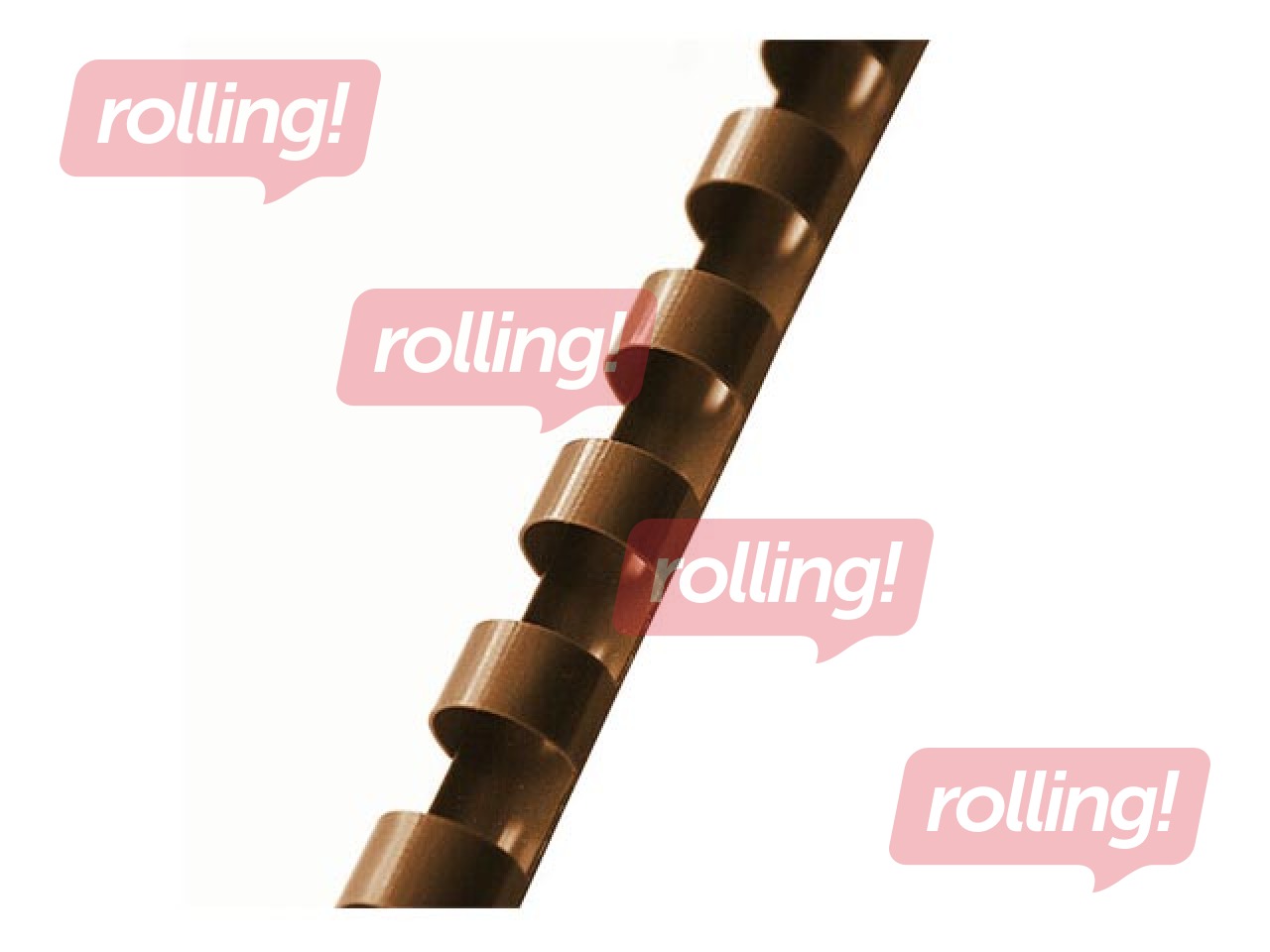 Plastmasas spirāles Argo, 12.5 mm, 100 gab., brūnas