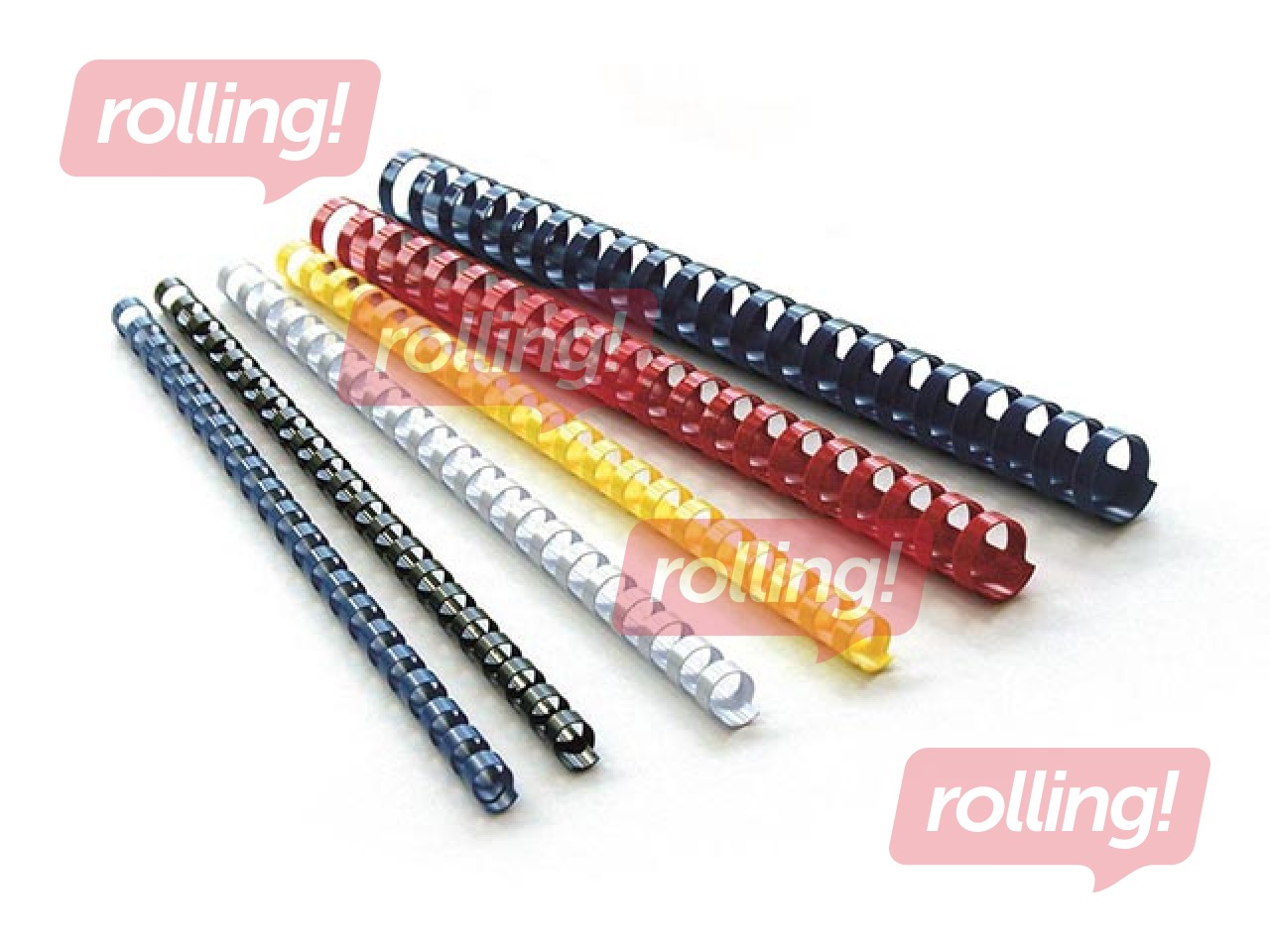 Plastmasas spirāles Argo, 5 mm, 100 gab., melnas