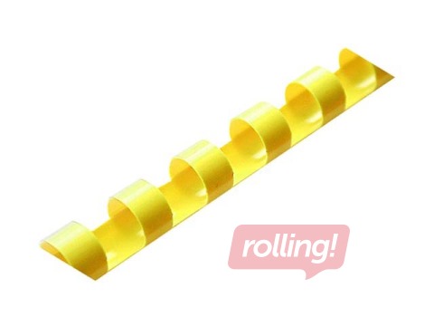 Plastmasas spirāles Argo, 6 mm, 100 gab., dzeltenas