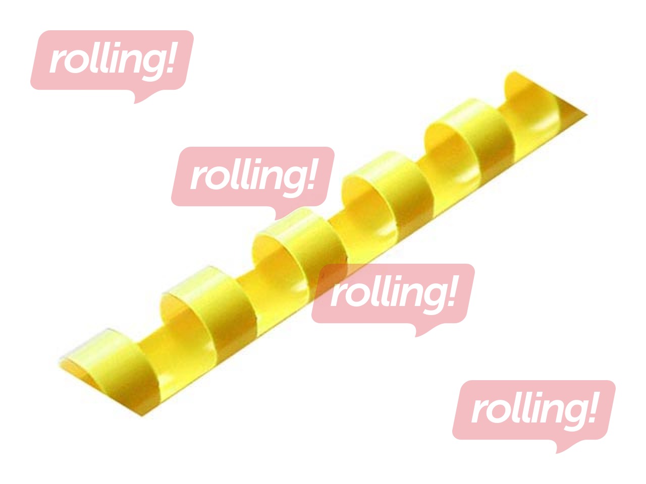Plastmasas spirāles Argo, 6 mm, 100 gab., dzeltenas