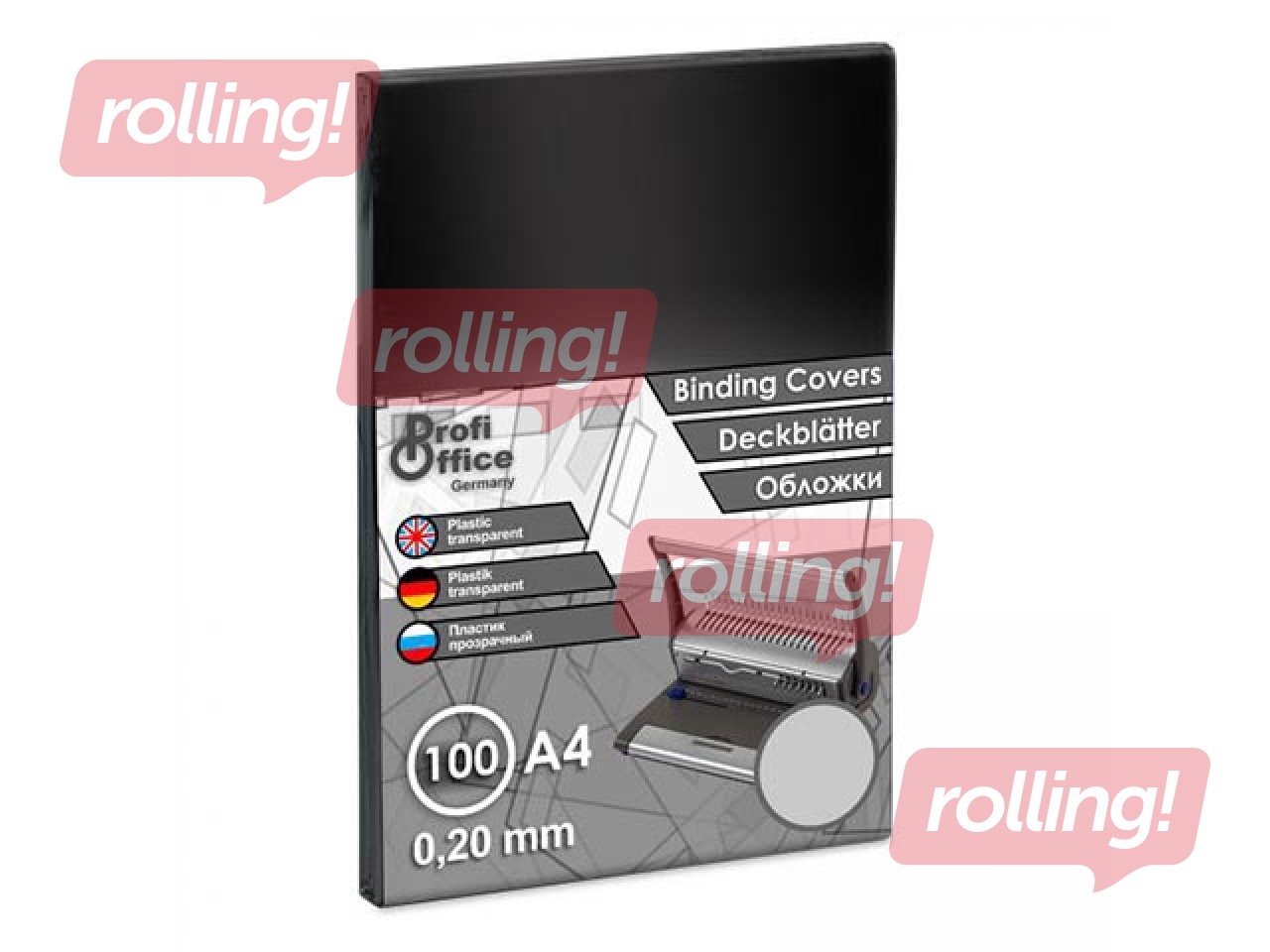 Iesiešanas priekšvāks ProfiOffice, 0.2 mm, 100 gab., caurspīdīgs