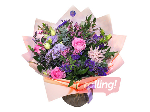 Ziedu pušķis Platin-1, vidējs, Ø35-40cm