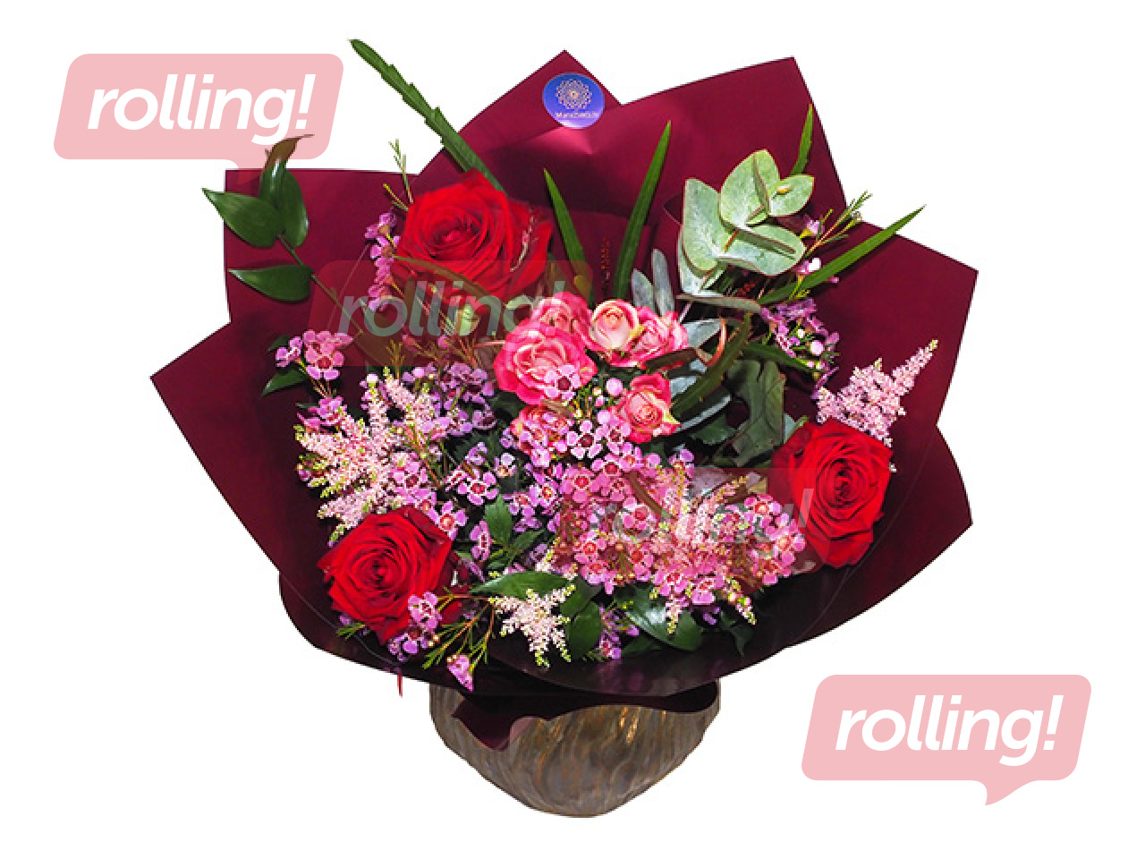 Flower bouquet Platin-2, medium, Ø35–40cm