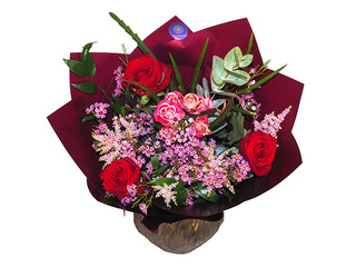 Ziedu pušķis Platin-2, vidējs, Ø35-40cm