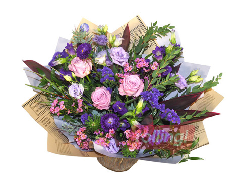 Ziedu pušķis Gold-1, liels, Ø40-50cm