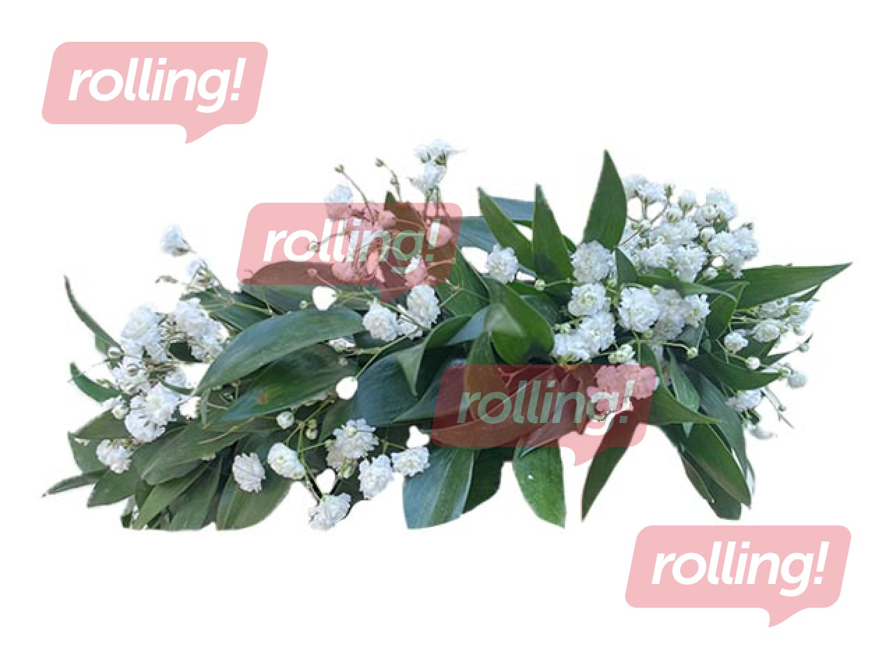 Līgo vainags ar ģipsofīlu, Ø25cm