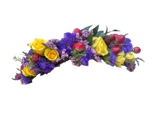 Līgo wreath with various flowers, Ø25cm