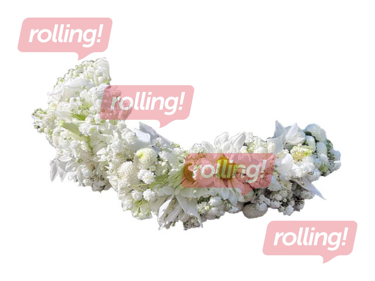 Līgo wreath White, Ø25cm