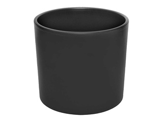 Decorative flower pot Domoletti, ceramic, black, Ø13x12.2cm