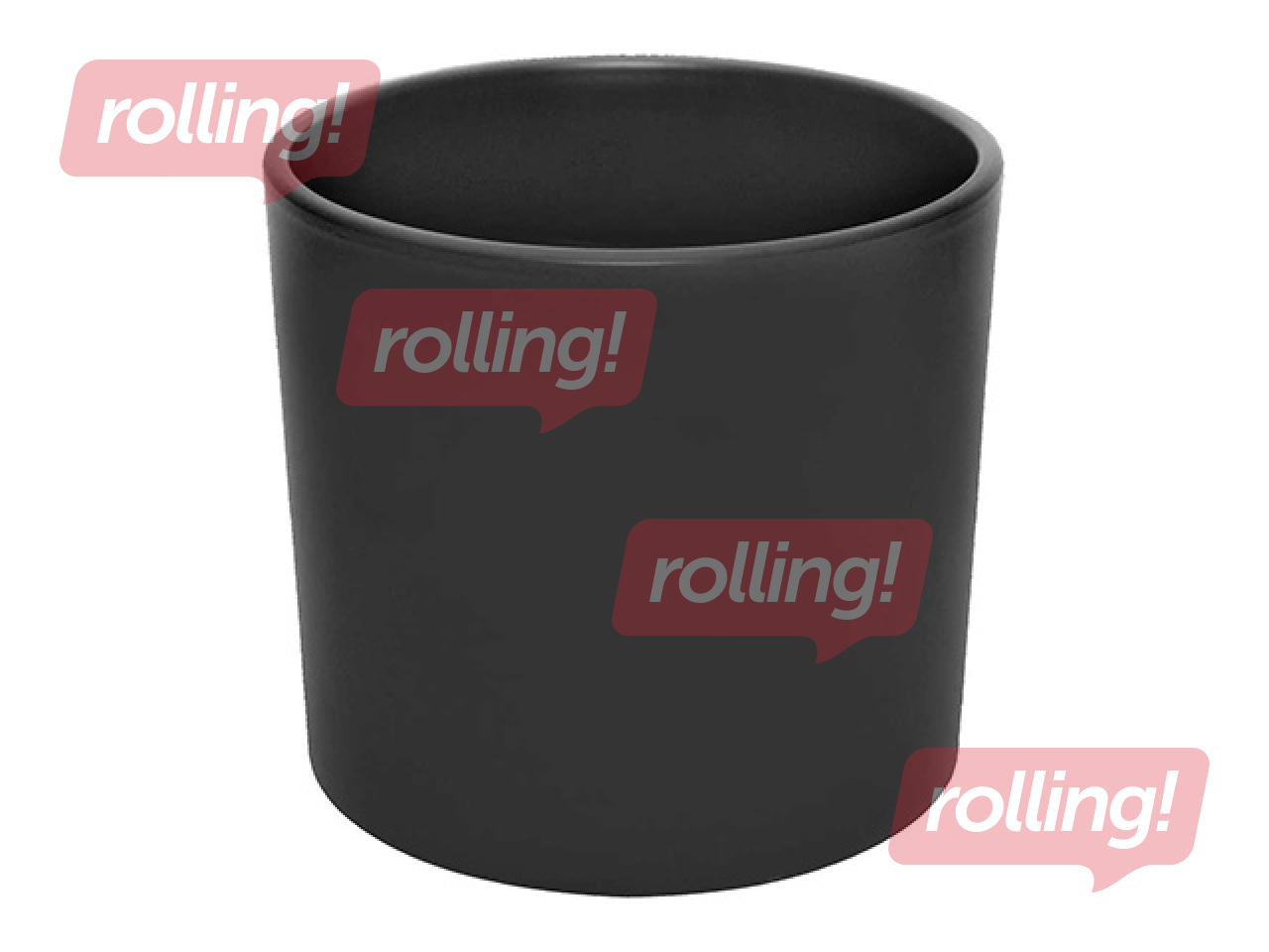 Dekoratīvais puķu pods Domoletti, keramika, melns, Ø13x12.2cm