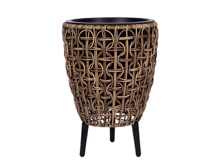 Dekoratiivne lillepott Wicker, pruun, Ø28x42cm