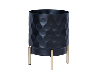 Decorative flower pot Deia, black, Ø18×24cm