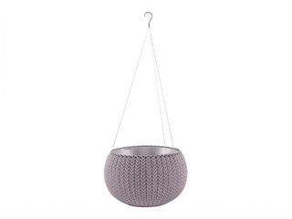 Decorative flower pot Keter Cozy S, hanging, plastic, purple, Ø28cm