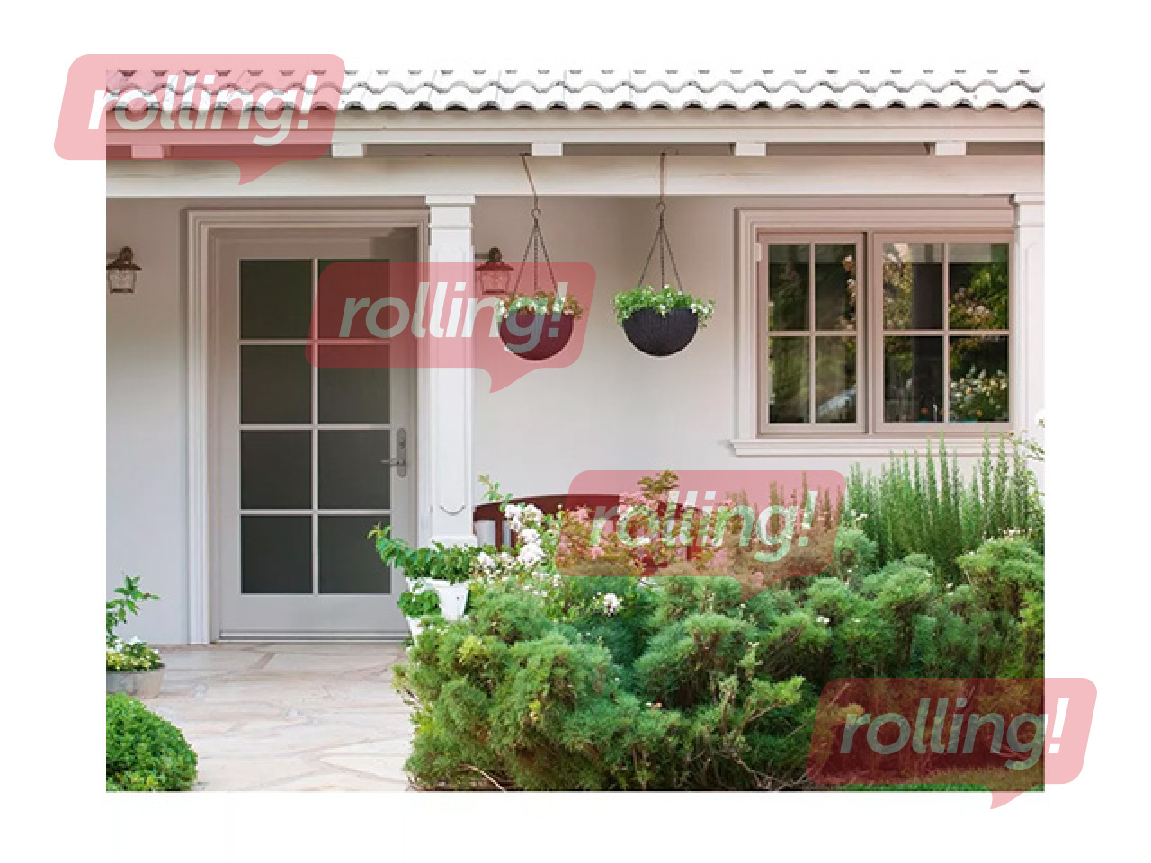 Decorative flower pot Keter Sphere Planter, hanging, plastic, grey, Ø35cm