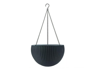 Декоративный цветочный горшок Keter Sphere Planter, подвесной, пластик, серый, Ø35см