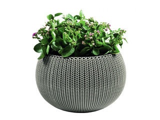 Декоративный цветочный горшок Keter Cozy M, подвесной, пластик, бежевый, Ø36см