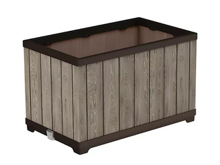 Flower box Keter Deco Rectangle Planter, Ashwood, brown, 79x48x16.5cm