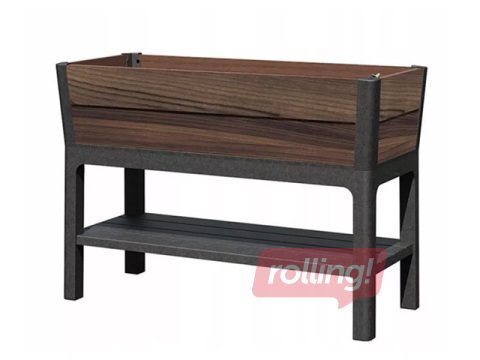 Puķu kaste Keter Deco Elevated Garden Bed, Brazilian, brūna, 113x47.5x79.8cm