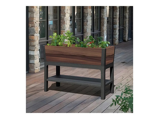 Puķu kaste Keter Deco Elevated Garden Bed, Brazilian, brūna, 113x47.5x79.8cm