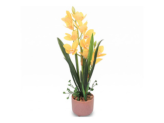 Искусственное растение Garden Queen, желтая орхидея, 70см