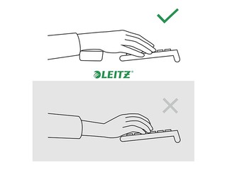 Klaviatūras plaukstu balsts Ergo Leitz, tumši pelēks, 1 gab.