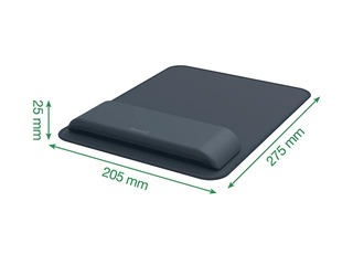 Peles paliktnis Leitz Ergo ar regulējamu plaukstas balstu, tumši pelēks, 1 gab.