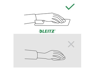 Peles paliktnis Leitz Ergo ar regulējamu plaukstas balstu, tumši pelēks, 1 gab.