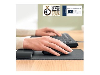 Peles paliktnis Leitz Ergo ar regulējamu plaukstas balstu, tumši pelēks, 1 gab.