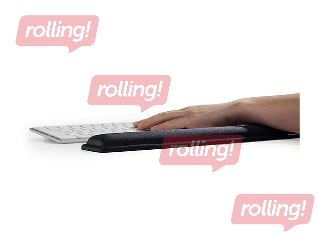 Paliktnis klaviatūrai ar gēlu Durable, melns