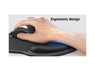 Peles paliktnis UGREEN Ergonomisks ar plaukstas balstu, melns
