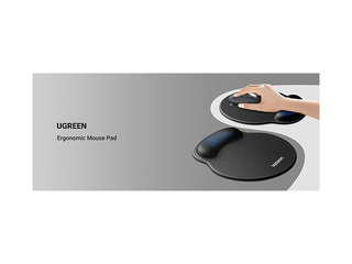 Peles paliktnis UGREEN Ergonomisks ar plaukstas balstu, melns