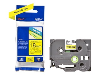 Brother TZe-641- Must trükk kollasel lindil, lamineeritud, 18mm laiune, 8m pikkune