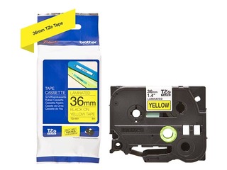 Lente Brother TZe-661, Melns uz dzeltena, 36mm, 8 m, laminēta