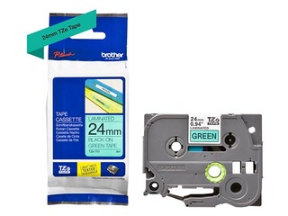 Lente Brother TZe-751, Melns uz zaļa,24mm, 8 m, laminēta