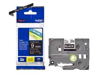 Lente Brother TZe-325, Balts uz melna, 9mm, 8 m, laminēta