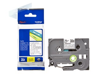 Brother TZe-145 White printing on Clear Tape, laminated, 18mm, 8 m