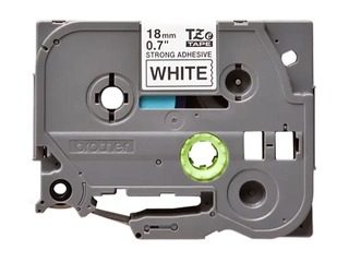 Labelling Tape Cassette Brother TZe-S241 Black on White, 18mm wide, 8m, Strong Adhesive