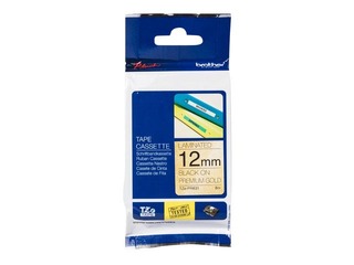 Tape Brother TZe-PR831 black on premium gold, 12mm