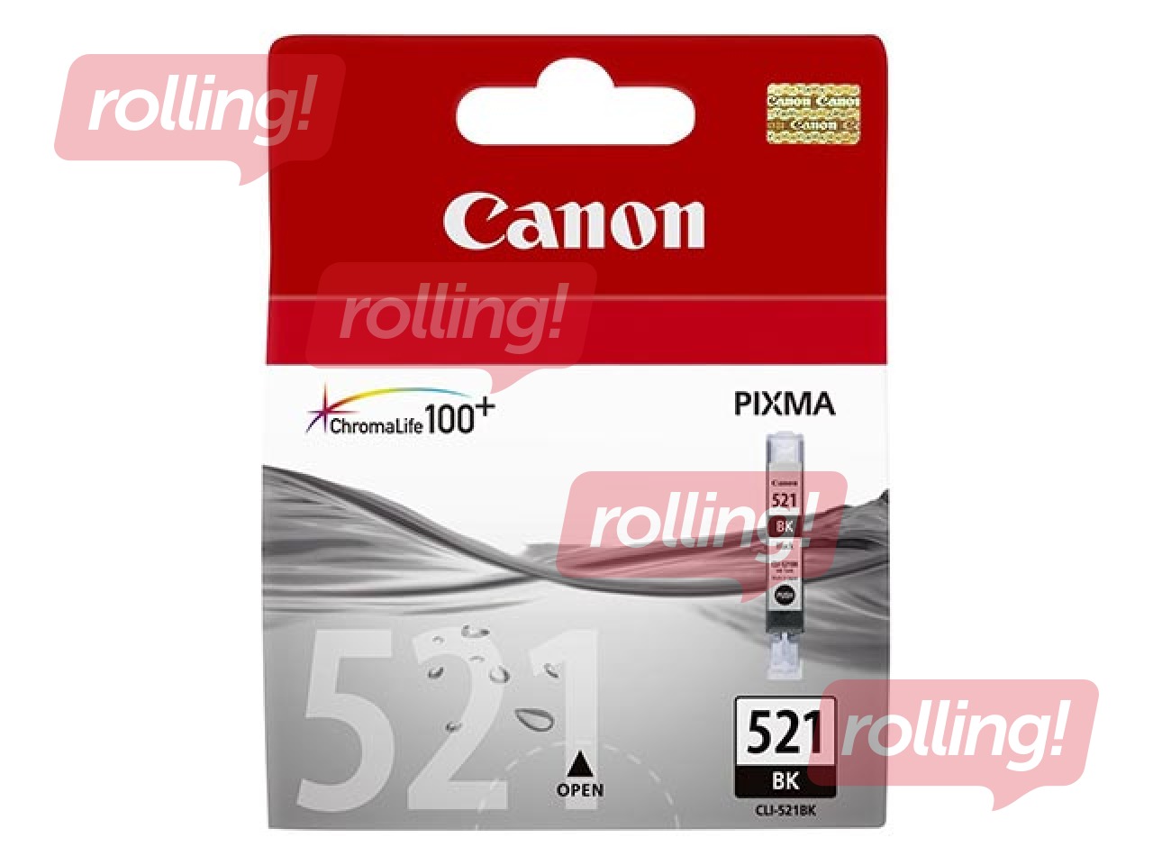Tintes kasete Canon CLI-521, melna, 9ml